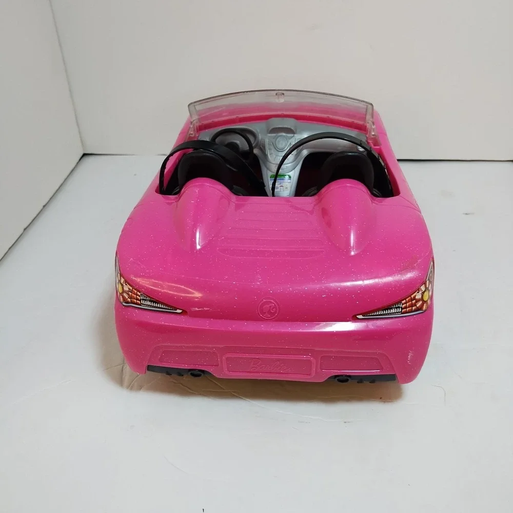 2013‎ Mattel Barbie Convertible Car Pink Sparkle Glitter Silhouette Toy Vehicle